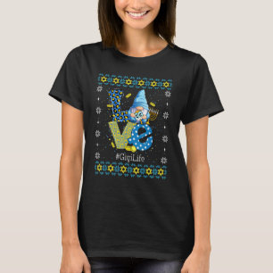 Camiseta Leopardo Love Gnome Menorah Dreidel Gigi Life Hanu