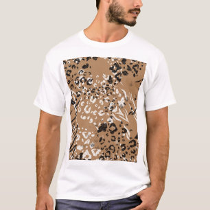 Camiseta Leopardo moderno: patrón de naturaleza salvaje.