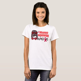 Camiseta Leopardo Mujeres Cáncer de Sangre Guerrero Cinta R
