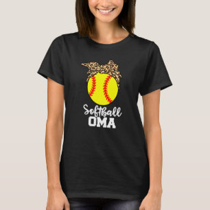 Camiseta Leopardo Oma Funny Jugador de Softball
