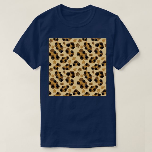Camiseta Leopardo Paws con forma de patrón de tobe Fonseca (Diseño del anverso)