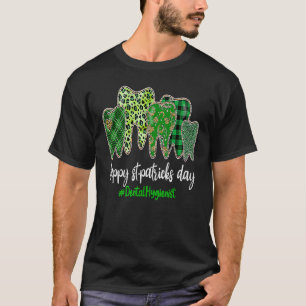 Camiseta Leopardo Plaid Tooth Teeth Dental Hygienist St Pat