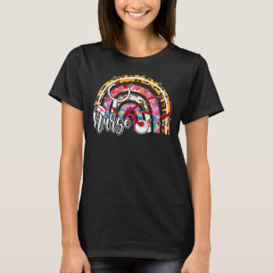 Camiseta Leopardo Rainbow Boho enfermera Stethoscope Hea Mé