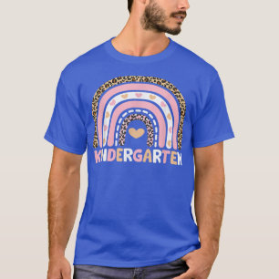 Camiseta Leopardo Rainbow Kindergarten profesor primer día