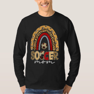 Camiseta Leopardo Rainbow Soccer Mom Sport Mom Leopard Moth