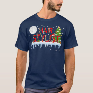 Camiseta Leopardo Santa Hat Rein de la luz del árbol de nav
