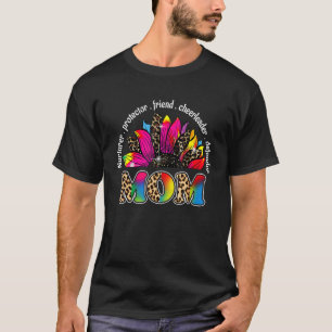 Camiseta Leopardo Sunflower Mom De Son Daughter Mothers D
