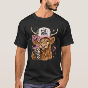 Camiseta Leopardo Vaca Highland Café Animal Desastre Total
