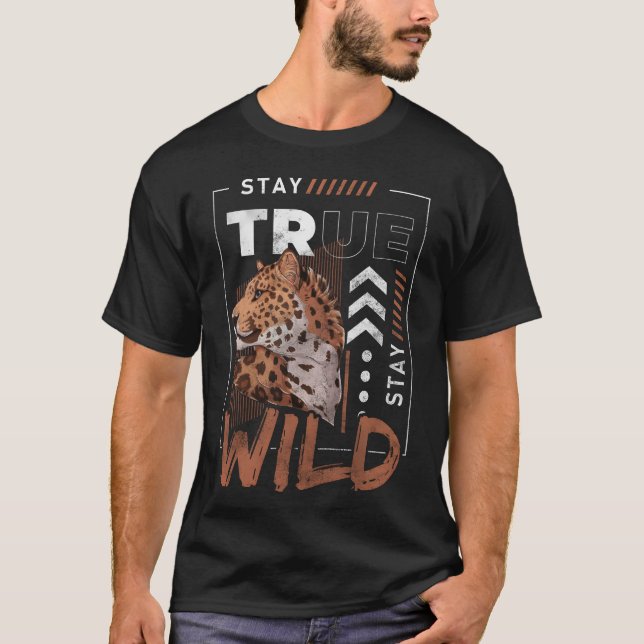 Camiseta Leopardos Animal Rápido Peligro retro (Anverso)