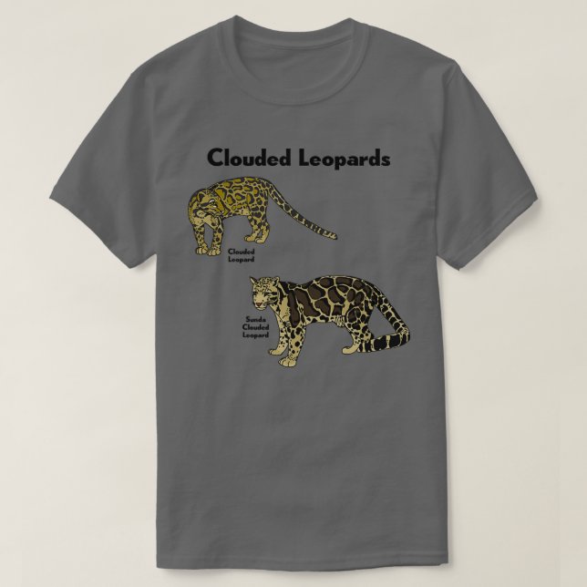 Camiseta Leopardos nublados  (Diseño del anverso)