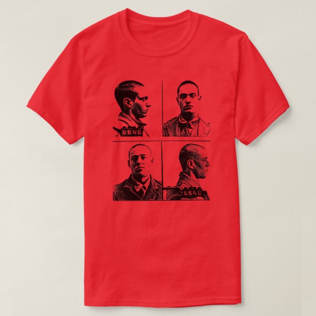 Camiseta Leopold Loeb Mugshots (Diseño del anverso)