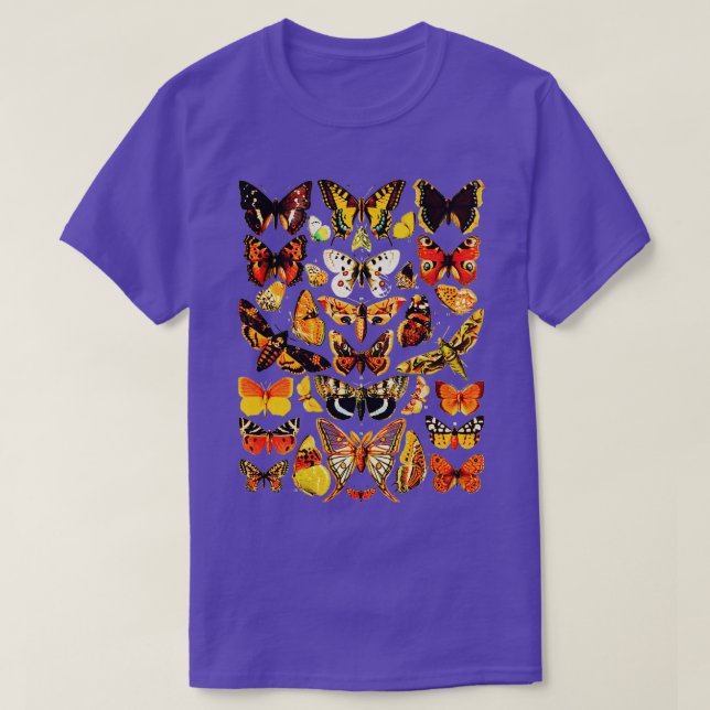Camiseta Lepidopte de la colección de mariposas vintage (Diseño del anverso)