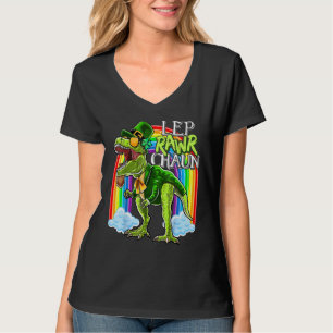 Camiseta Leprawrchaun St Patrick Day T Rex Dinosaur Lepre