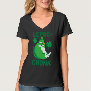 Camiseta Lepre Chonk Cat St Patricks Day Leprechaun Shamroc