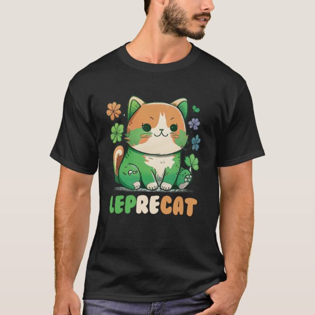 Camiseta Leprecat Cute Gato Irlandés St Patricks Catricks D (Anverso)