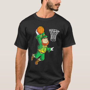 Camiseta Leprechaun Basketball Dunk Boys Hombres St Patrick