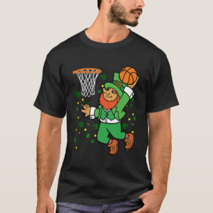 Camiseta Leprechaun Basketball Dunk Saint Patrick Day Boy