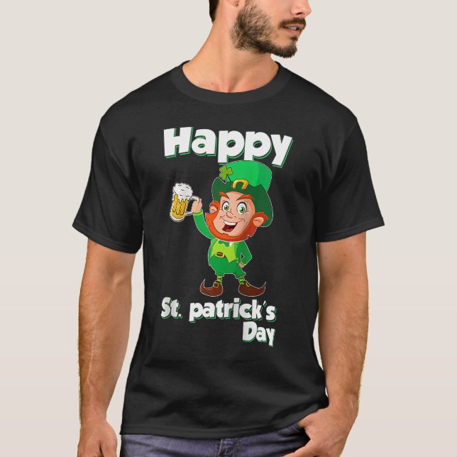Camiseta Leprechaun Beer Beer Happy Saint Patricks Day (Anverso)