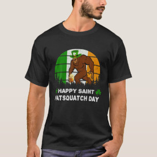 Camiseta Leprechaun Bigfoot Happy Saint Patsquatch Day Patr