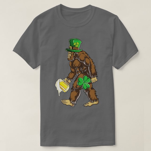 Camiseta Leprechaun Bigfoot T Funny St Patricks Day Bebe G (Diseño del anverso)