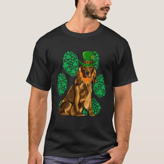 Camiseta Leprechaun Cocker Spaniel St Patricks Day Shamrock (Anverso)