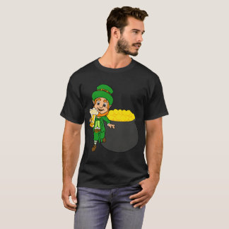 Camiseta Leprechaun Con Cerveza Y Caca De Oro