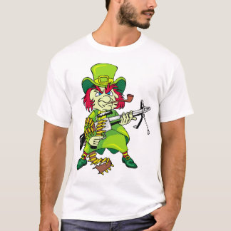 Camiseta Leprechaun con la ametralladora