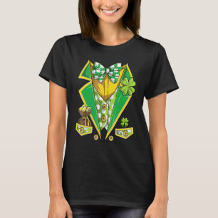 Camiseta Leprechaun Costume Tuxedo Con Shamrock Para St Pat