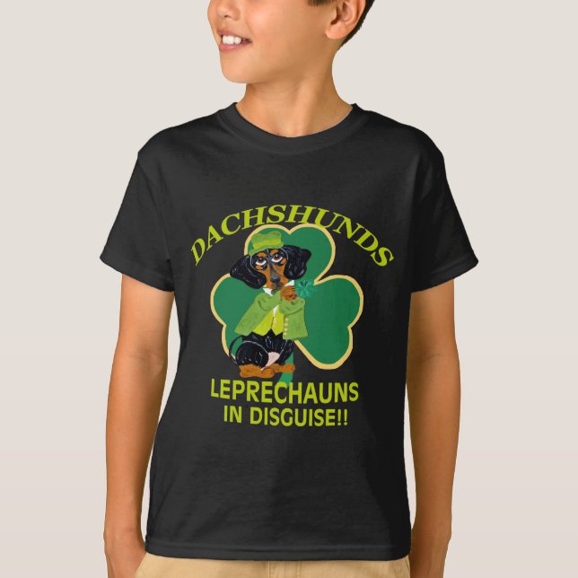 CAMISETA LEPRECHAUN DEL DACHSHUND (Anverso)