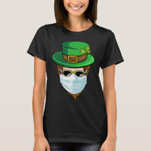 Camiseta Leprechaun Face Mask Happy St Patrick s Day 2021 M