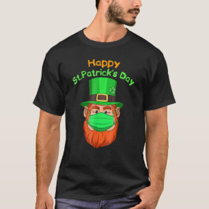 Camiseta Leprechaun Face Mask Quarantine Happy St Patrics