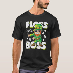 Camiseta Leprechaun Floss Como Un Jefe De Niños Del Día De 