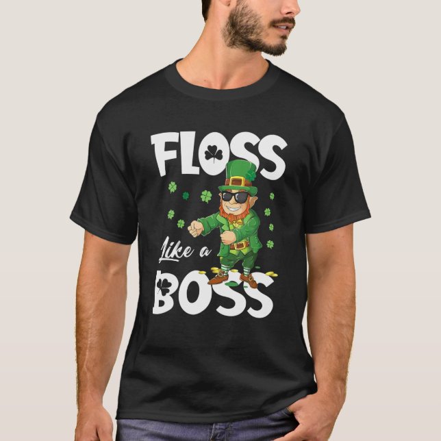 Camiseta Leprechaun Floss Como Un Jefe T St Patricks Day Bo (Anverso)