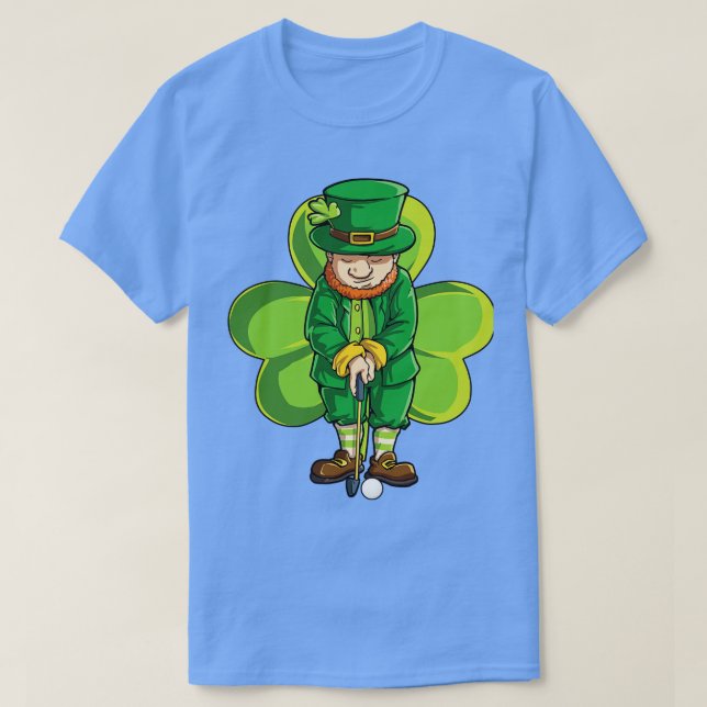 Camiseta Leprechaun Golf St Patricks Day Funny Sport Gift ( (Diseño del anverso)