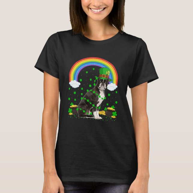 Camiseta Leprechaun Gorra Boston Terrier St Patrick s D (Anverso)