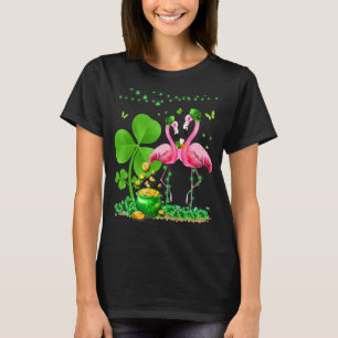 Camiseta Leprechaun Gorra Flamingo Shamrock St Patricks Day