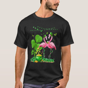 Camiseta Leprechaun Gorra Flamingo Shamrock St Patricks Day