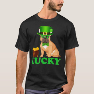 Camiseta Leprechaun Gorra Lucky Bulldog francés St Patricks