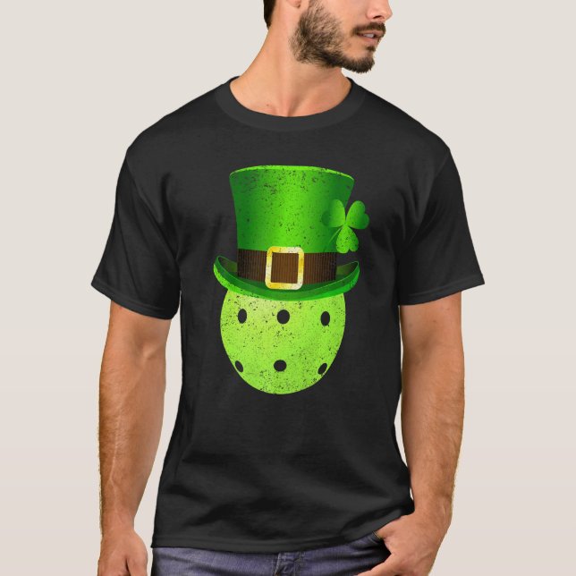Camiseta Leprechaun Gorra Lucky Pickleball St Patricks Day (Anverso)