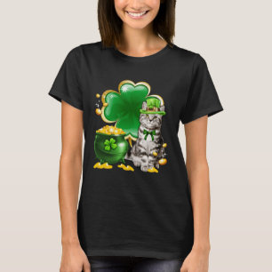 Camiseta Leprechaun Gray Tabby Gorra C Irish St Patrick Day