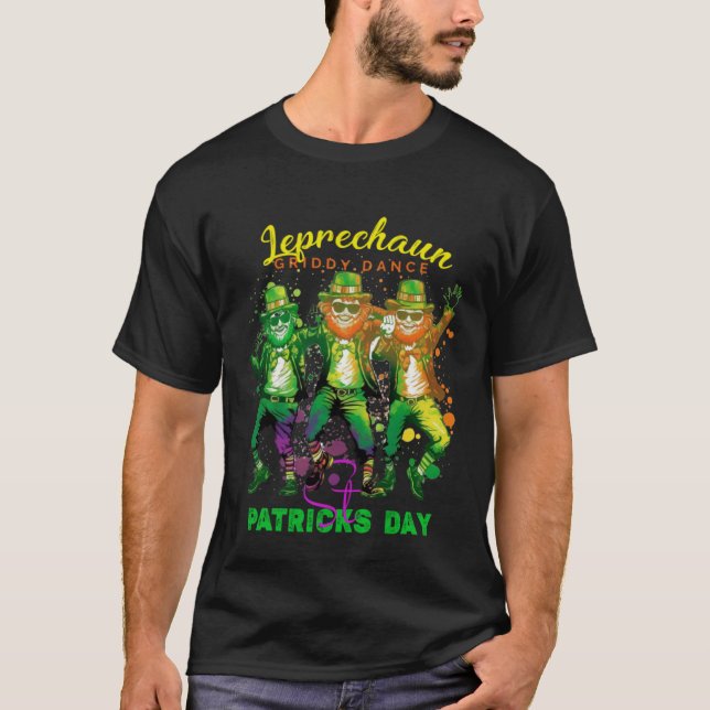 Camiseta Leprechaun Griddy Dance St Patricks Day 2023 (Anverso)