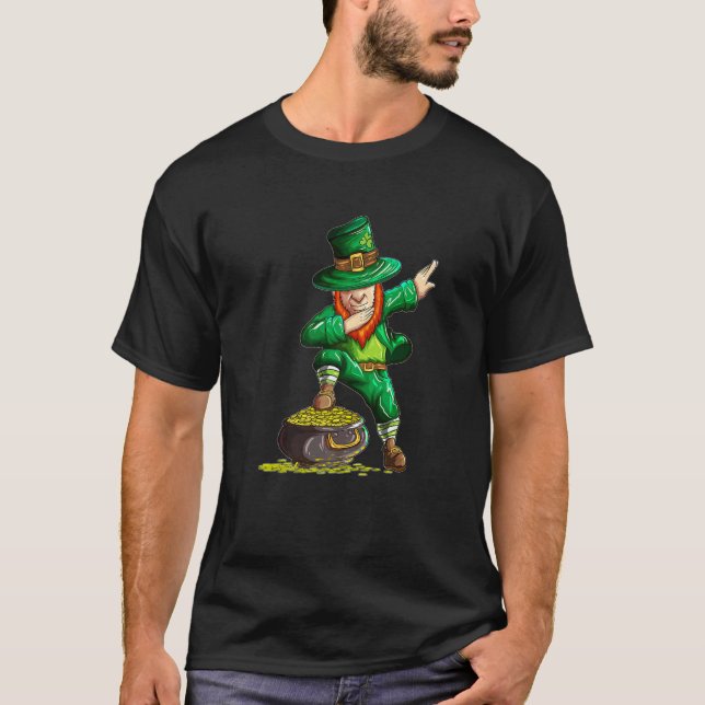 Camiseta Leprechaun Hace Que Dab Dabbing Gold Pot St Patron (Anverso)