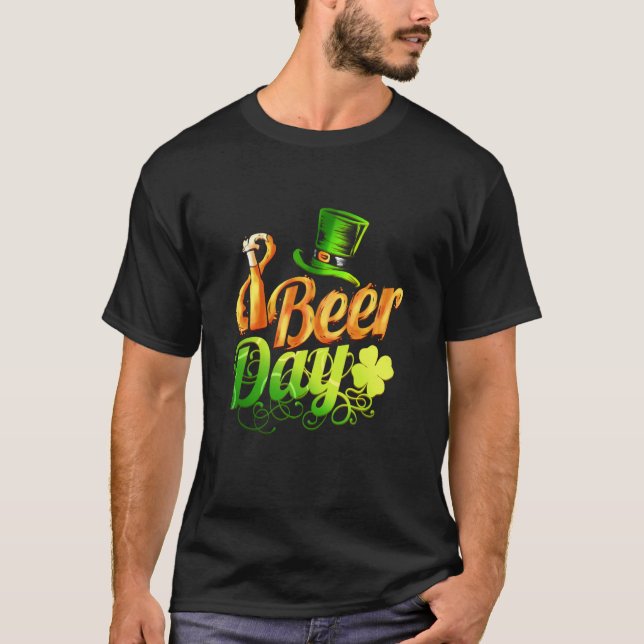 Camiseta Leprechaun Hat Beer Day On St Patricks Day (Anverso)