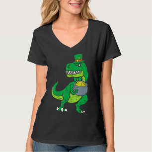Camiseta Leprechaun Irish T Rex Dinosaur St Patrick Day Boy