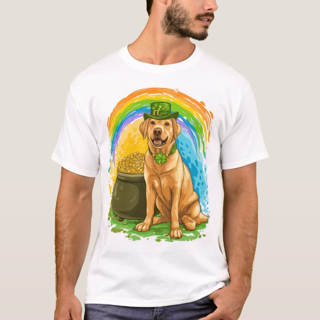 Camiseta Leprechaun Lab � St. Patrick�s Day Dog (Anverso)