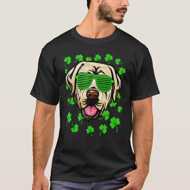 Camiseta Leprechaun Labrador St Patrick's Day Dog Shamrock (Anverso)