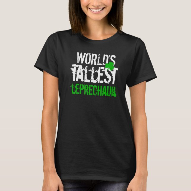 Camiseta Leprechaun más alto del mundo, Chamrock Green C Bo (Anverso)