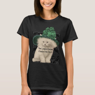 Camiseta Leprechaun me hizo hacerlo. Gorra verde del gato C