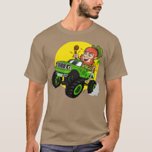 Camiseta Leprechaun Monster Camión St Patricks Day Niño