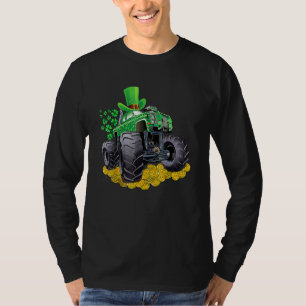 Camiseta Leprechaun Monster Truck Shamrock St Patrick Day B